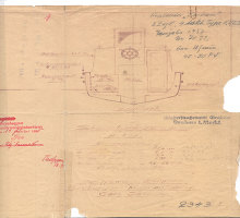 Originalpläne der Carl Jastram Werft nach Beauftragung durch Wasserstraßenamt Grabow